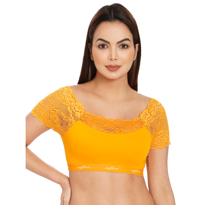 Blouse Design Lace embroidery Sports Bra