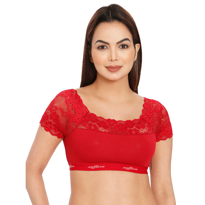 Blouse Design Lace embroidery Sports Bra