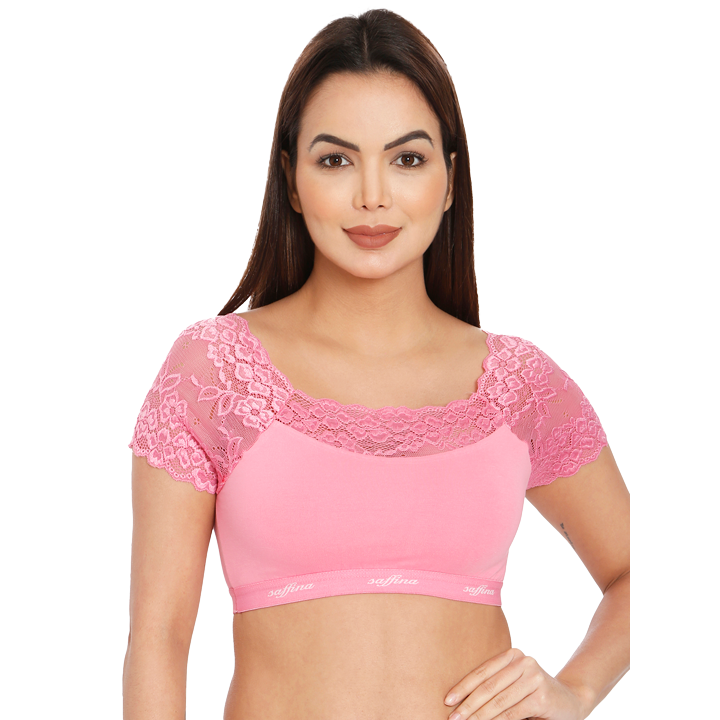 Blouse Design Lace embroidery Sports Bra