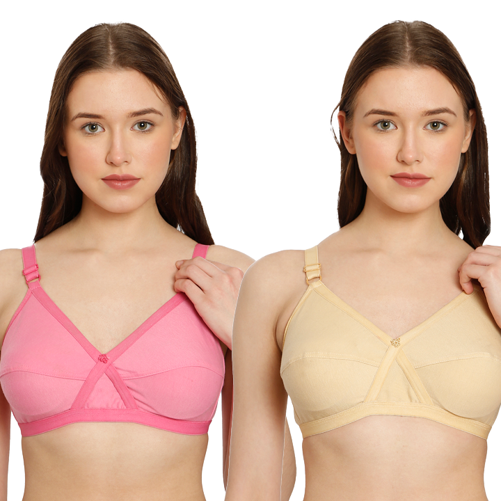 Cotton Non Padded Non Wired Bra Combo 2