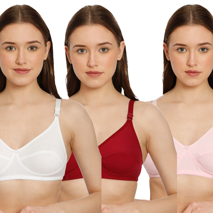 Cotton Non Padded Bra Combo Pack Of 3