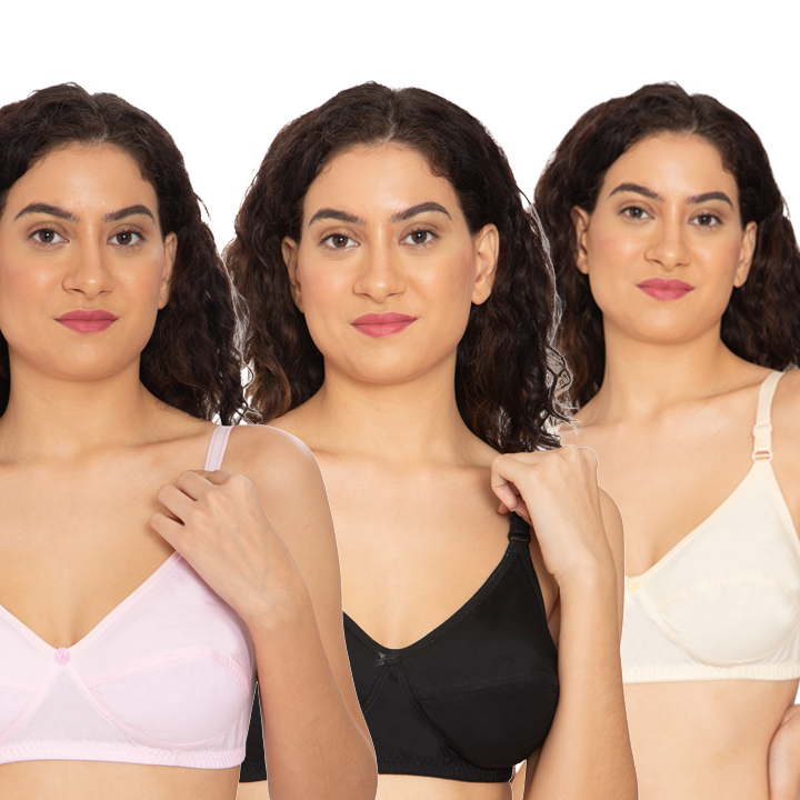 Pure Cotton Everyday Bra Pack Of 3