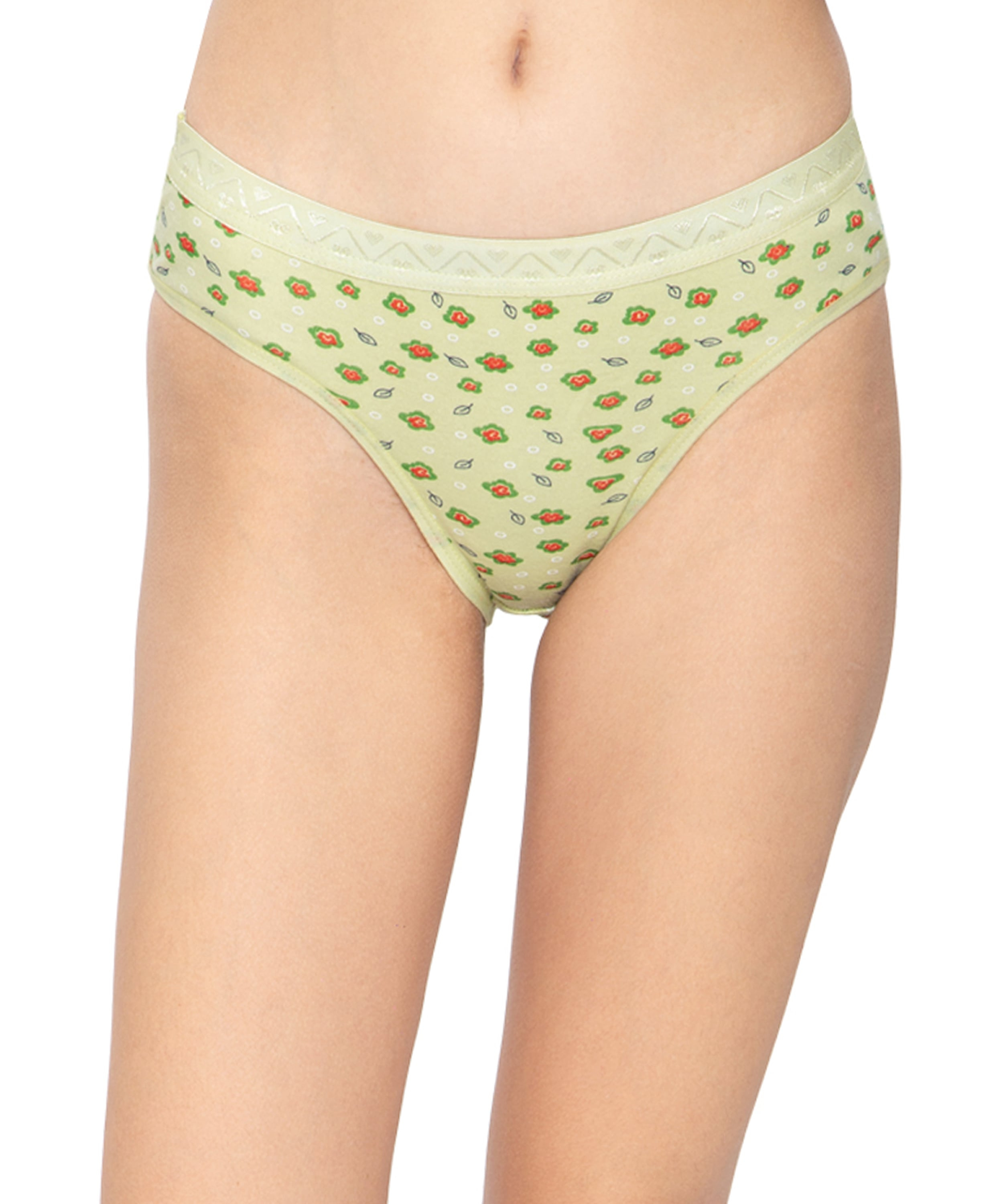 Yellow hipster mid rise panty